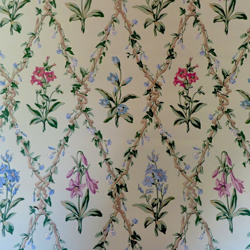 15 rolls Vintage New Old Stock Clarence House Floral Trellis Wallpaper