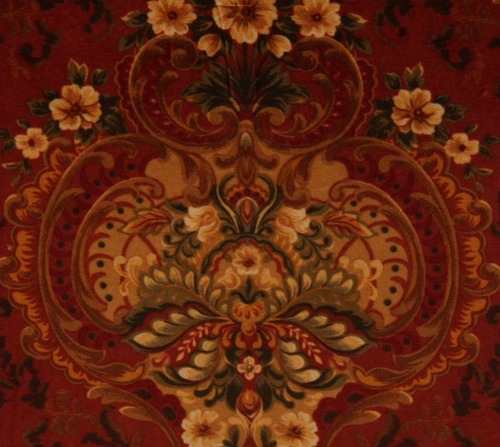 Posh Victorian Floral Printed Brushed Cotton Velvet Drapery Upholstery Fabric