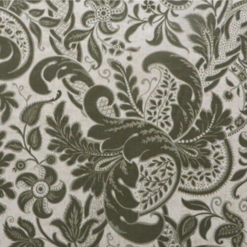 13.5 yds Brunschwig &amp; Fils Newgate 100% Cotton Handprinted Fabric