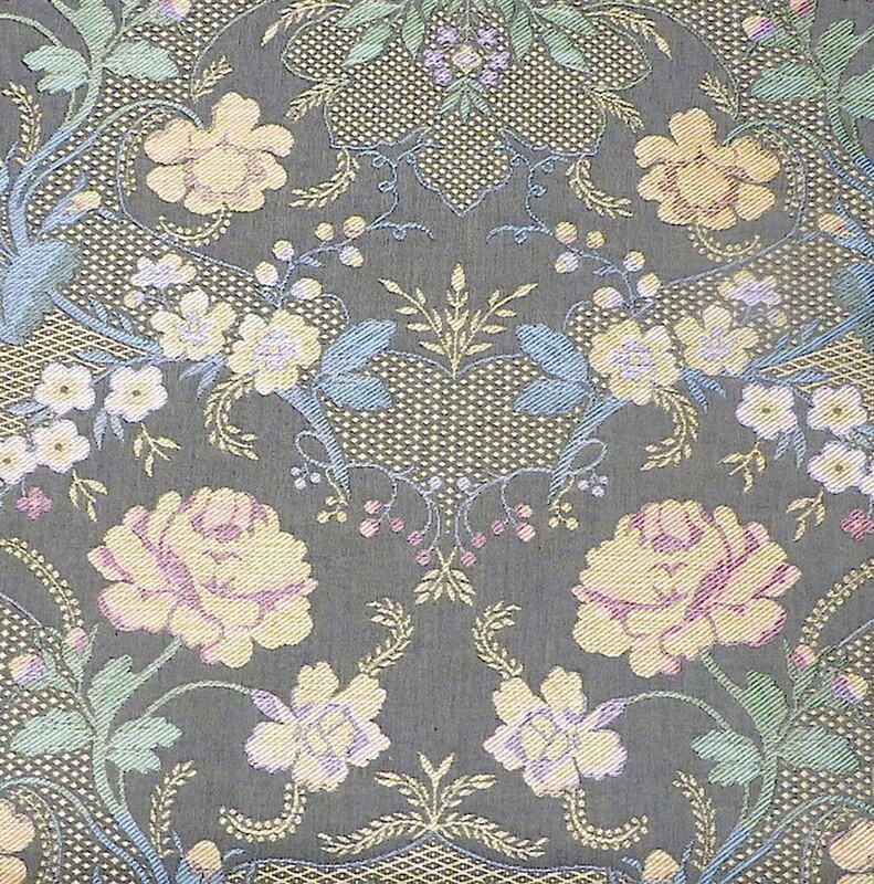 2die4 Scalamandré Woven Italian Lampas Style Floral Upholstery Fabric-BTY