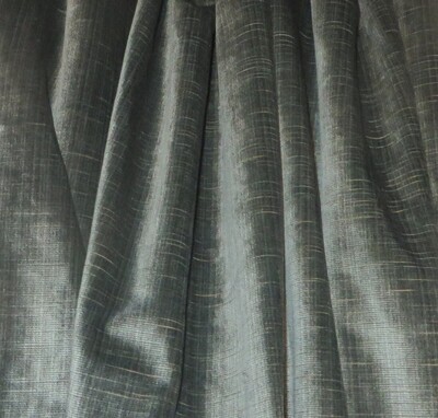 3 1/8 yds Blue Stroheim &amp; Romann Striated Velvet Upholstery Fabric