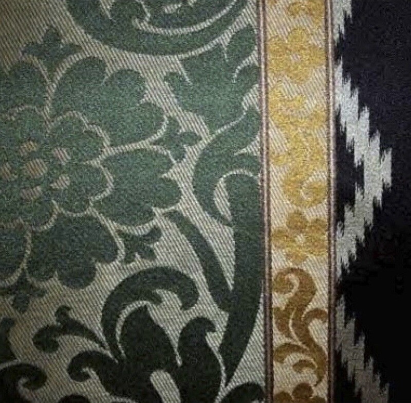 8.5yds CLARENCE HOUSE San Marino Italian Cotton Damask Stripe Decorating Fabric
