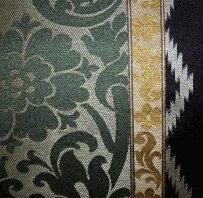 8.5yds CLARENCE HOUSE San Marino Italian Cotton Damask Stripe Decorating Fabric