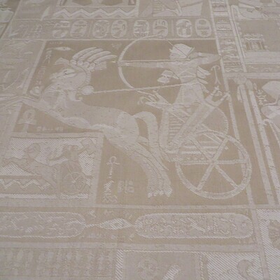10 yards x 2 Rare New Vintage Beige Egyptian Jaquard Woven Fabric