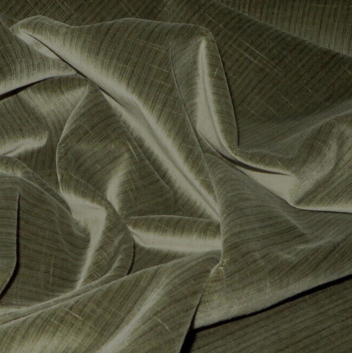 6+ yards Lee Jofa Olive and Sage Green Striated Velvet Upholstery Fabric