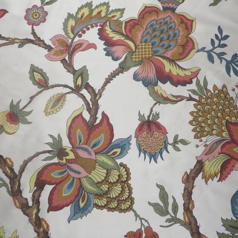 4.25 yards Stroheim &amp; Romann Silk Jacobean Floral  Multi Purpose Fabric