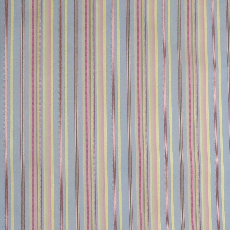 6 yards Kravet Silky Pretty Pastel Blue Multi Striped Woven Upholstery Fabric
