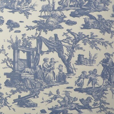 11 yards Epic Lee Jofa Chris Moore Blue &quot;L&#39;offrande a l&#39;Amour&quot; Toile Fabric
