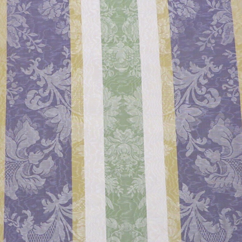 Jacquard Floral Stripe Horchow Luxury Bedding Drapery Fabric Lavender Multi