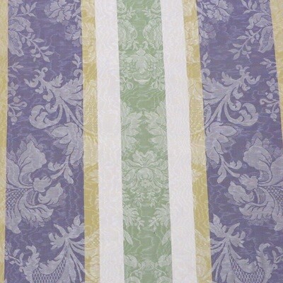 Jacquard Floral Stripe Horchow Luxury Bedding Drapery Fabric Lavender Multi
