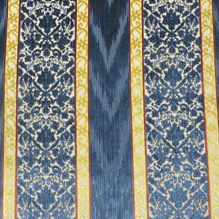 2 5/8 yards Ornate Brunschwig Belgian Cut Velvet Stripe Upholstery Fabric