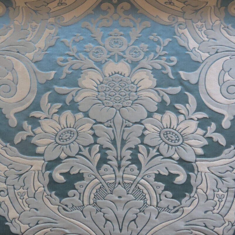 4 1/4 yards Brunschwig &amp; Fils &quot;Donatello&quot; Blue Damask Multipurpose Fabric