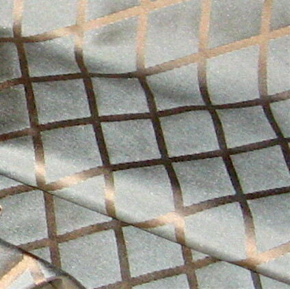 4.75 yards Brunschwig &amp; Fils Reversible Blue Taupe Geometric Trellis Fabric