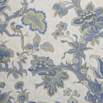 3 3/8 yards Rare Brunschwig &amp; Fils &quot;Rama&quot; Jacobean Floral Handprint