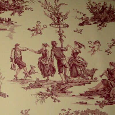 2 3/8 yards G. P. &amp; J. Baker Historic Reproduction Toile Multi Purpose Fabric
