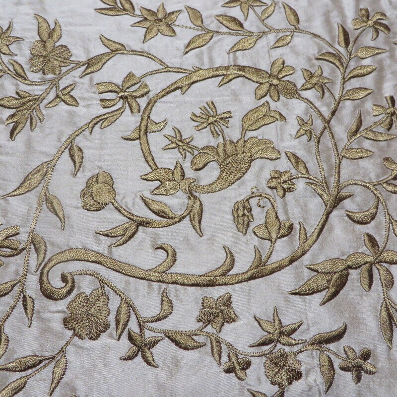 Koplovitch &amp; Zimmer Elaborate Embroidered Silk w/Cotton Lining BTY