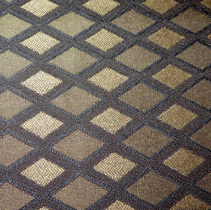 9 yards Striking Sophisticsted Gold Black Diamond Tapestry Upholstery Fabric