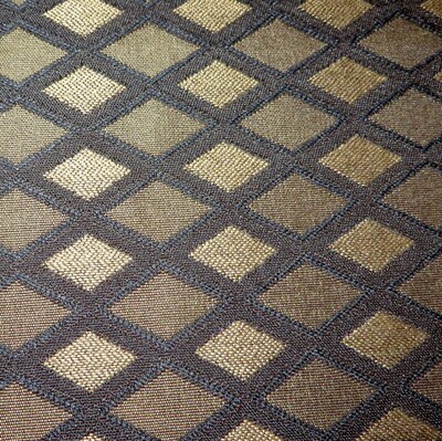 9 yards Striking Sophisticsted Gold Black Diamond Tapestry Upholstery Fabric