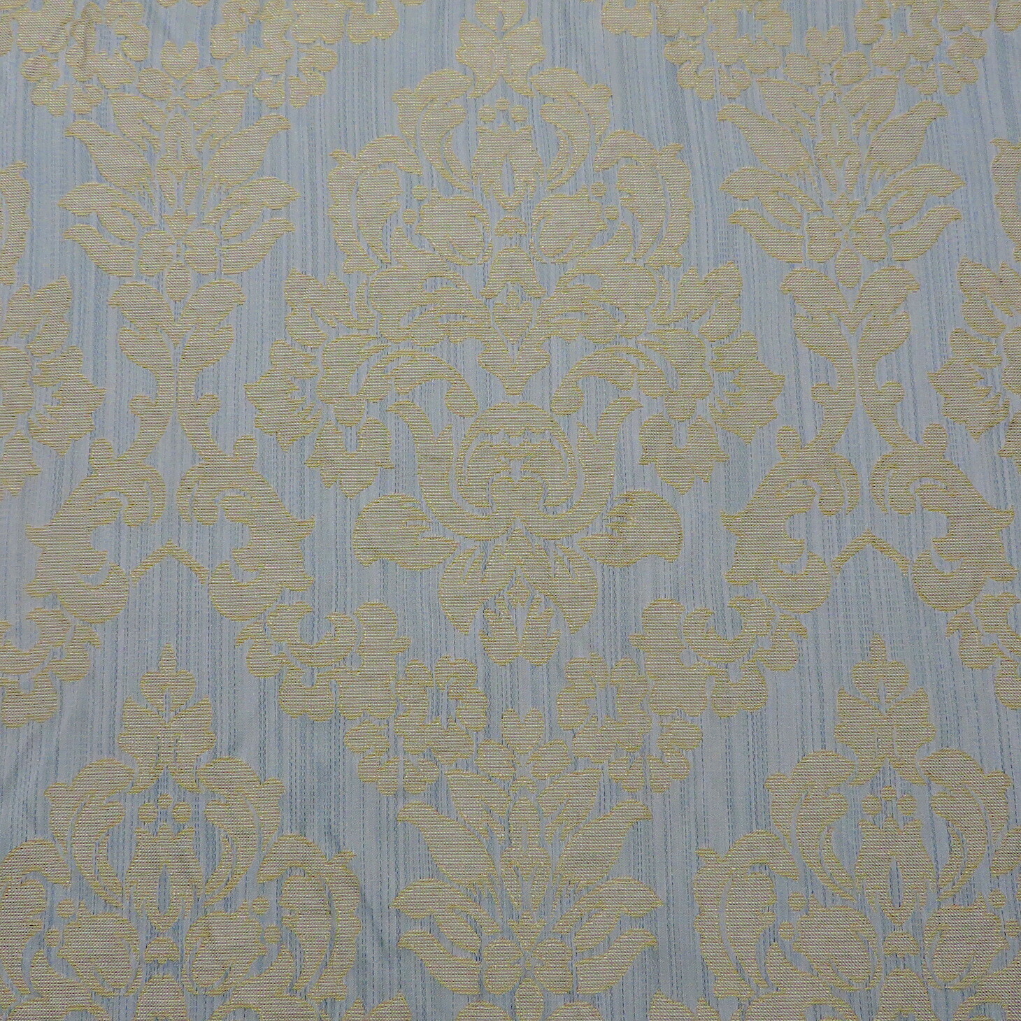 6 1/8 yards total Striated Blue with Beige Damask Multi-purpose Fabric