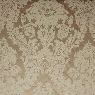 9.5 yards Stroheim &amp; Romann Versatile Taupe &amp; Beige Damask Fabric
