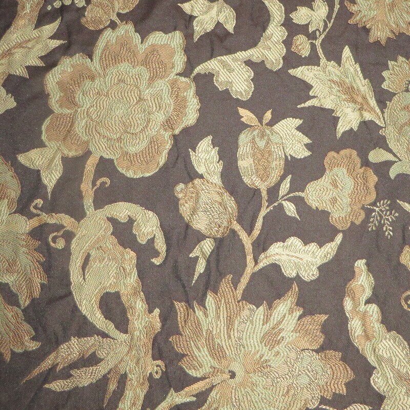 7.5 yards Embroidery Look Chocolate Jacobean Tapestry Multi Purpose Fabric