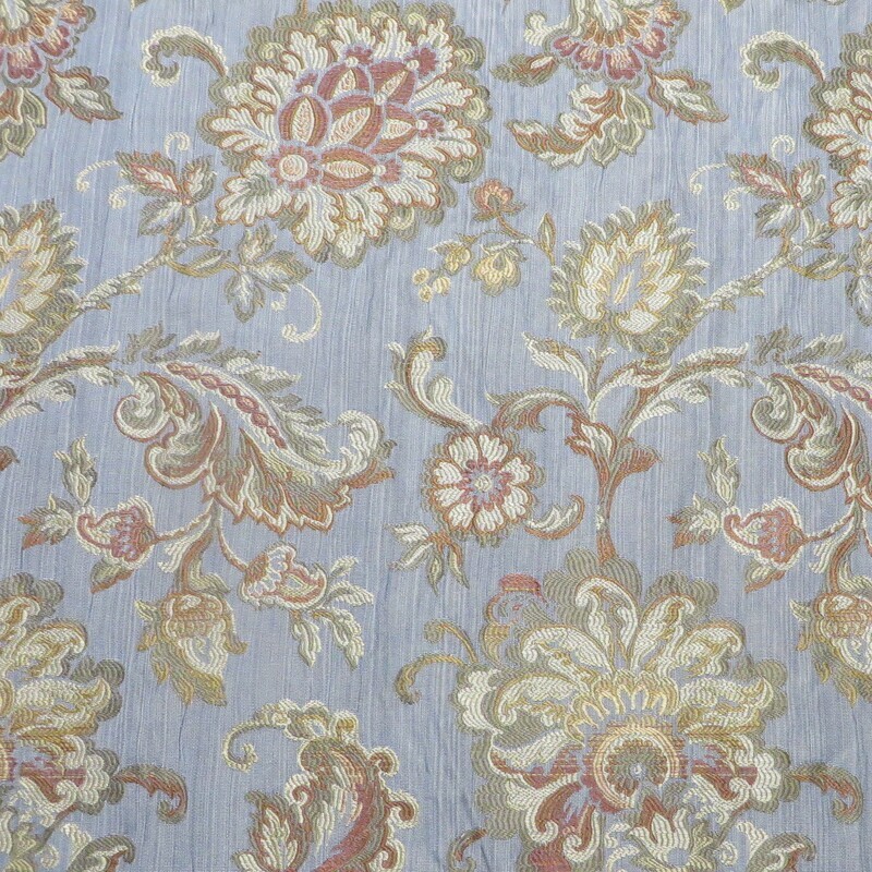 8 yds Jacquard Woven Embroidery Look Jacobean Upholstery Drapery Fabric