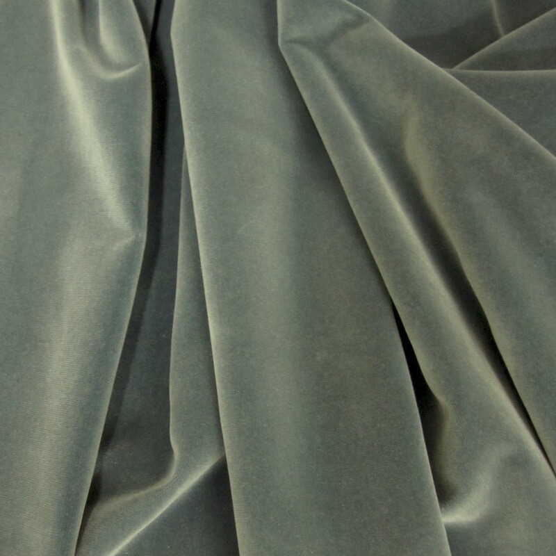 5.75 yds Plush Schumacher Soft Green Velvet Upholstery Drapery Fabric