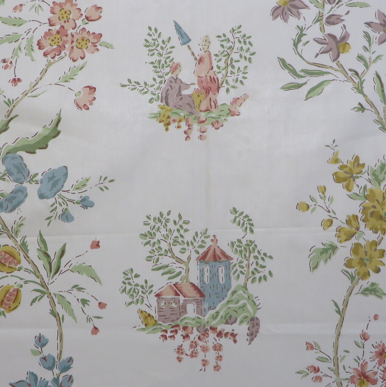 3 yds Schumacher 100% Polished Cotton Chinoiserie Chintz Multi-purpose Fabric