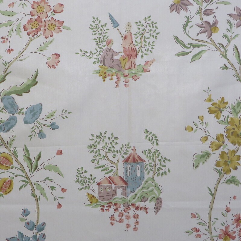 3 yds Schumacher 100% Polished Cotton Chinoiserie Chintz Multi-purpose Fabric