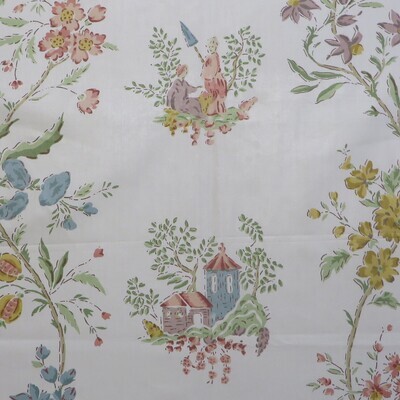 3 yds Schumacher 100% Polished Cotton Chinoiserie Chintz Multi-purpose Fabric