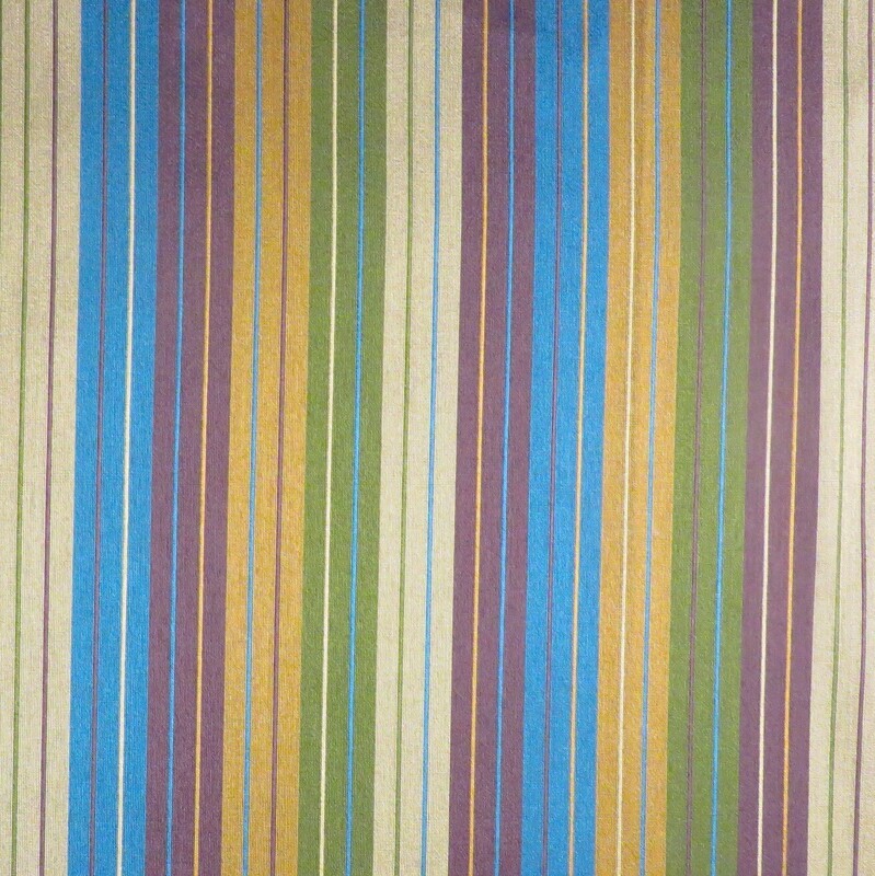 5.75 yds Striking American Silk Multicolor Masculine Stripe Upholstery Fabric