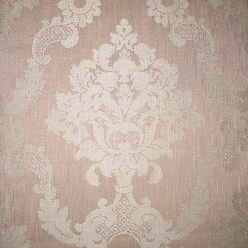 3.75 yds Beautiful Blush Pink Italian Damask Decorating Fabric