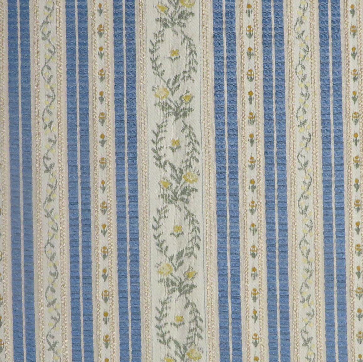 2 7/8 yards Charming Classic Floral Stripe Lisere Embroidered Upholstery Fabric