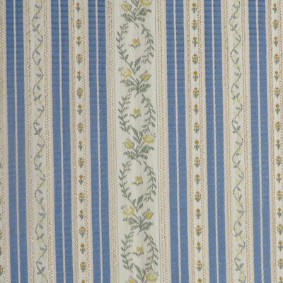 2 7/8 yards Charming Classic Floral Stripe Lisere Embroidered Upholstery Fabric
