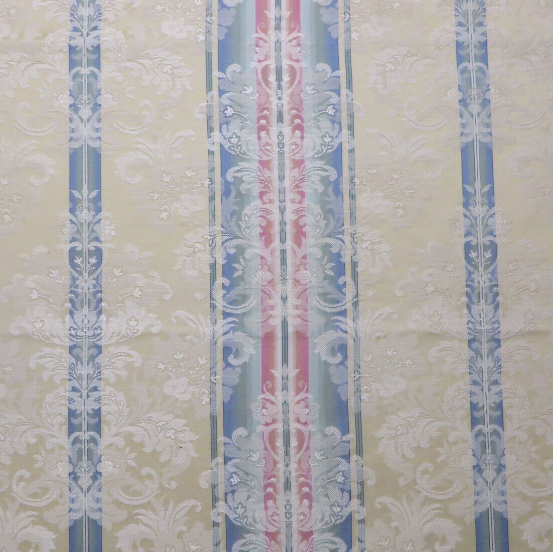 2 yards Pretty Pastel Brunschwig &amp; Fils Floral Damask Stripe Multi-purpose Fabric