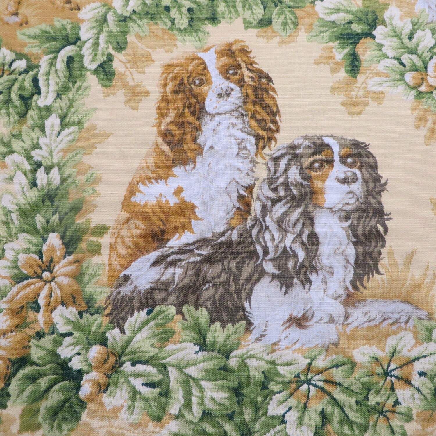 2 yds Adorable Rare Brunschwig &amp; Fils &quot;Man&#39;s Best Friend&quot; Linen/Cotton Print