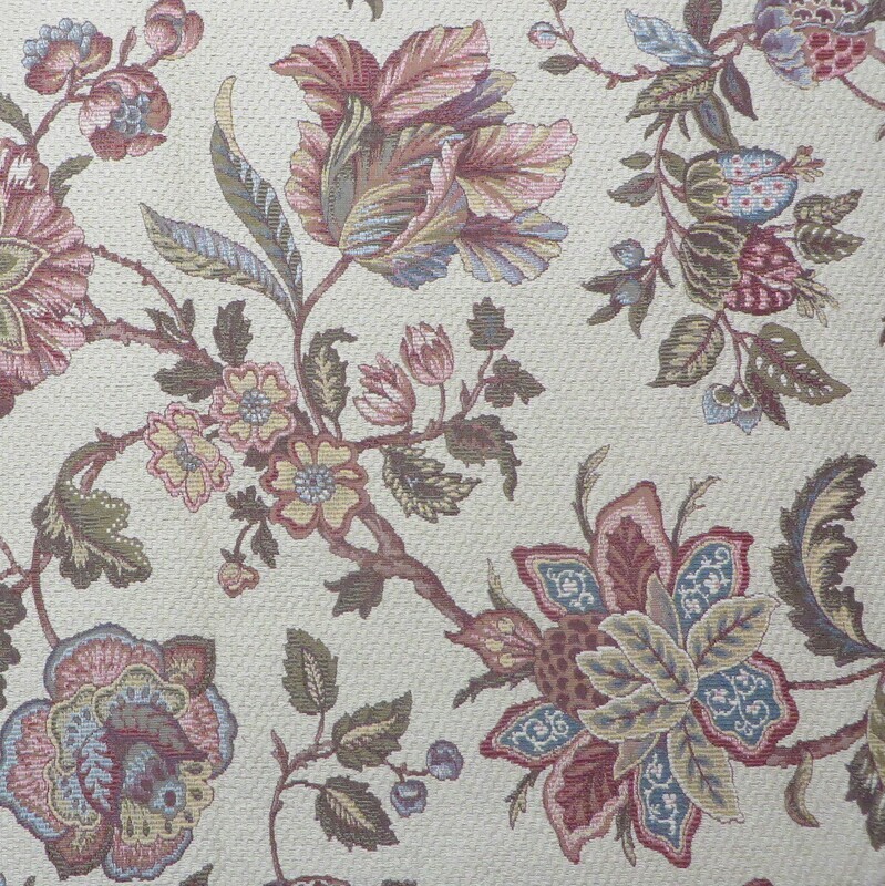 8.875 yards Exceptional Textured Woven Jacobean Floral Upholstery+ Fabric