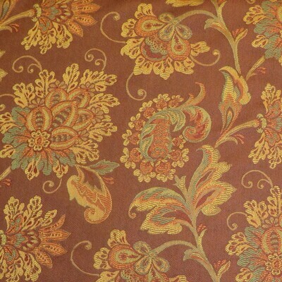 9 yds Delicious Cinnamon Jacobean Floral Tapestry Multi Purpose Italian Fabric