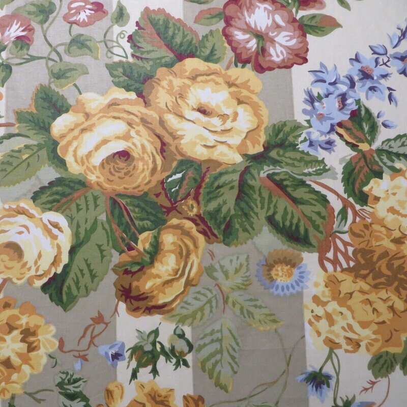 11.625 yds  Clarence House Beaufort Rose 100% Cotton English Floral Print Fabric