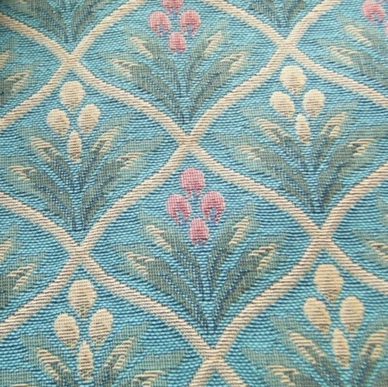 3 1/3 yards Floral Trellis Tapestry Upholstery Fabric that looks like Spring!