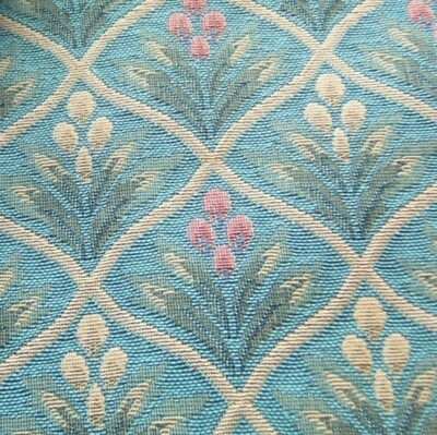 3 1/3 yards Floral Trellis Tapestry Upholstery Fabric that looks like Spring!