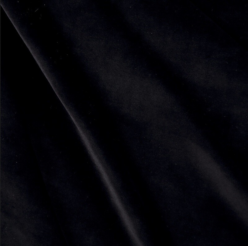 6.5 yards Sophisticated Pindler Matte Black Velvet Upholstery/ Drapery Fabric