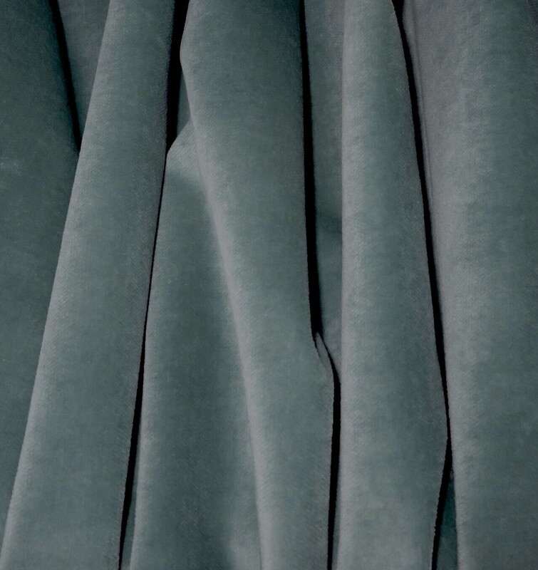 4.25 yards F. Schumacher Soft Blue Velvet Multipurpose Decorating Fabric 840b