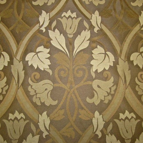 12+ yds Mocha Gothic Arts &amp; Crafts Voysey Pugin Art Nouveau Damask Fabric