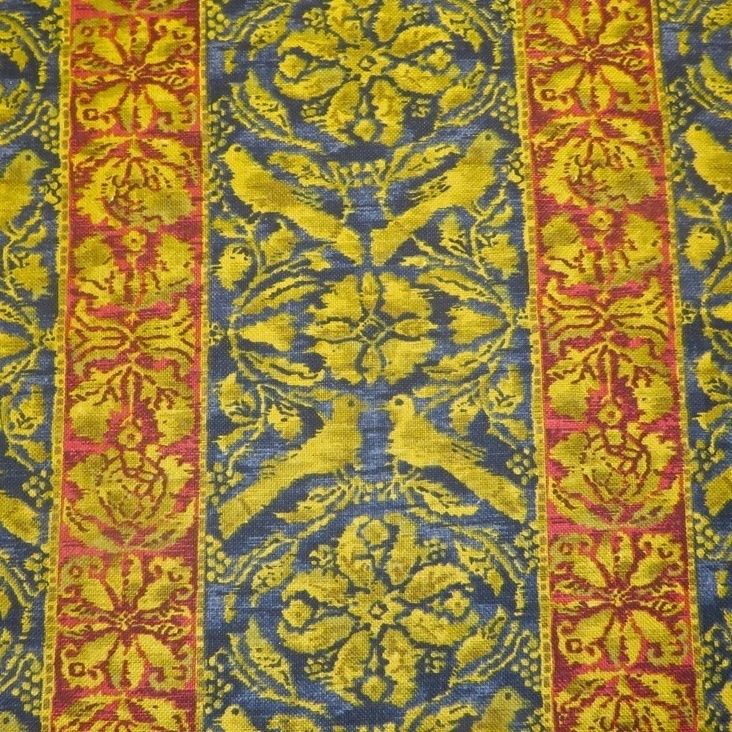 6 1/3 yds New Vintage Schumacher Arnold House Historic Linen Print Fabric
