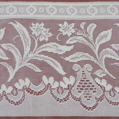 10.75 yards White Lace for Curtain Valances with Rod Pocket