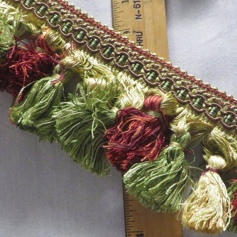 3 yards Decorative 3 inch long Multicolored Tassel Fringe