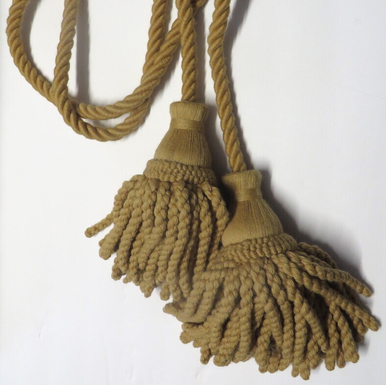 Clarence House Large 100% Wool Double Gold Tassel Tieback
