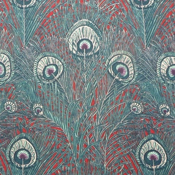 10.75 yds Classic Liberty of London Hera Peacock Feathers 100% Cotton Print