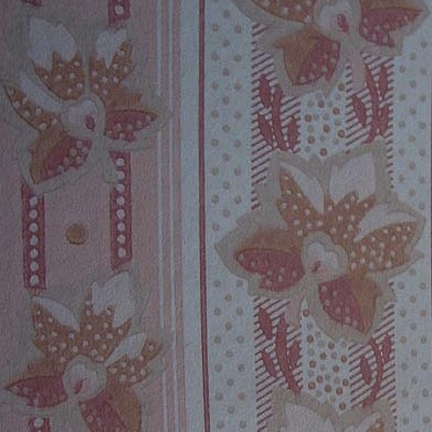 Double Rolls Historic Clarence House English Pink Floral Handprinted  Wallpaper